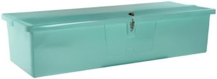 Taylor Made Stow N’ Go Fisherman’s Fiberglass Dock Box, Extra Large (24" H X 95" W X 22" D), Seafoam Green, Smooth Interior Finish, Lockable Latch, Stainless-Steel Hardware - 83560SF