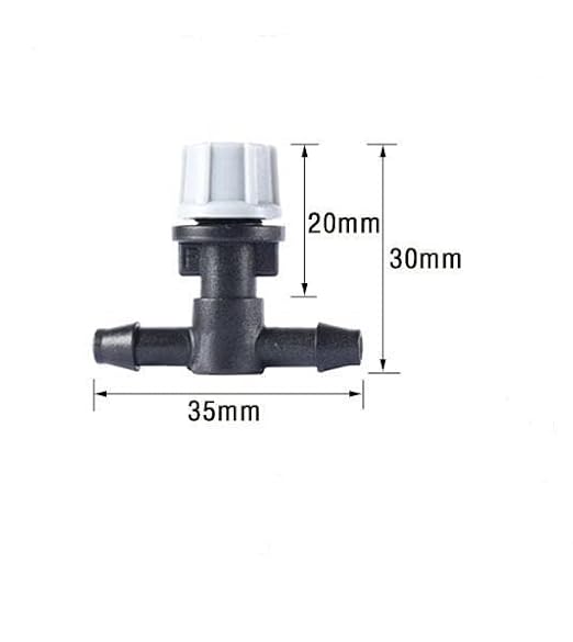 50pcs Micro Spray Irrigation Drippers,Three-Way Integrated Atomizing Nozzle, Patio Cooling Garden Greenhouse Drip Irrigation System Kit Parts Emitters for 1/4" Irrigation Tubing