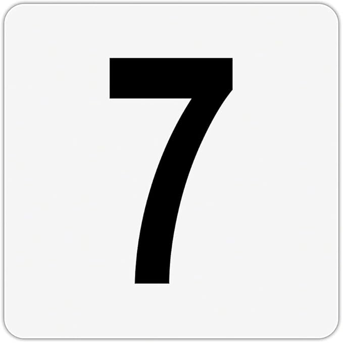 Plastic Overlay - Pool Depth Markers for Pool and Spas - Numeral Numbers # (#7)