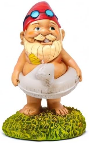 9” Funny Unicorn Pool Float Garden Gnome – Hilarious Lawn Statue for Outdoor Decor – All-Weather Resin Yard Ornament – Unique Housewarming & Gag Gift