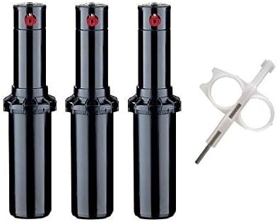Hunter PGP-adj Rotor Sprinkler Heads - 3 Pack - Includes Nozzle Trees and Adjustment Tool
