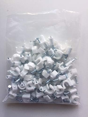 -White 1/4" Drip Irrigation Tubing Mounting Clips, 25-Pack