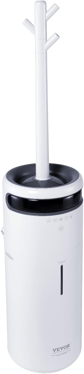 VEVOR Humidifier for Home Large Room, Commercial Humidifier for Whole House 1291.7 sq ft, 16L Water Tank & Night Light & 12h Timer & Auto Shut-Off, Greenhouse, Commercial Branch Tube w/ 360° Nozzle