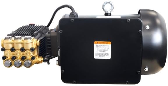 Canpump 2500 PSI 4.25 GPM Pressure Washer Pump Assembly w/ 7.5 HP 240V Motor – Triplex Power Washer Pump, External Unloader – Commercial Cleaning, Fleet Wash, Farm, Equipment Maintenance