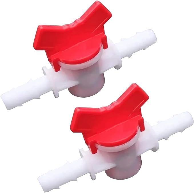 3/4“ Hose Barbed Ball Valve Drip Irrigation Ball Valve Shut Off Switch for Drip Irrigation and Aquariums(Pack of 2)