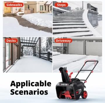 21-Inch 212cc Gas Snow Blower, Single-Stage Snow Thrower with Recoil Start, 180° Adjustable Chute, 21" Clearing Width, 8-in Wheels, Lightweight Snow Removal for Driveway & Sidewalks