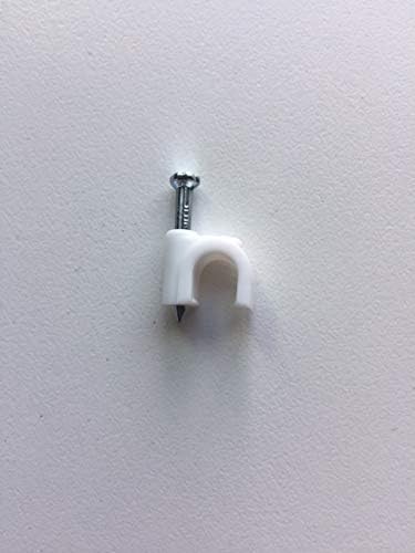 -White 1/4" Drip Irrigation Tubing Mounting Clips, 25-Pack