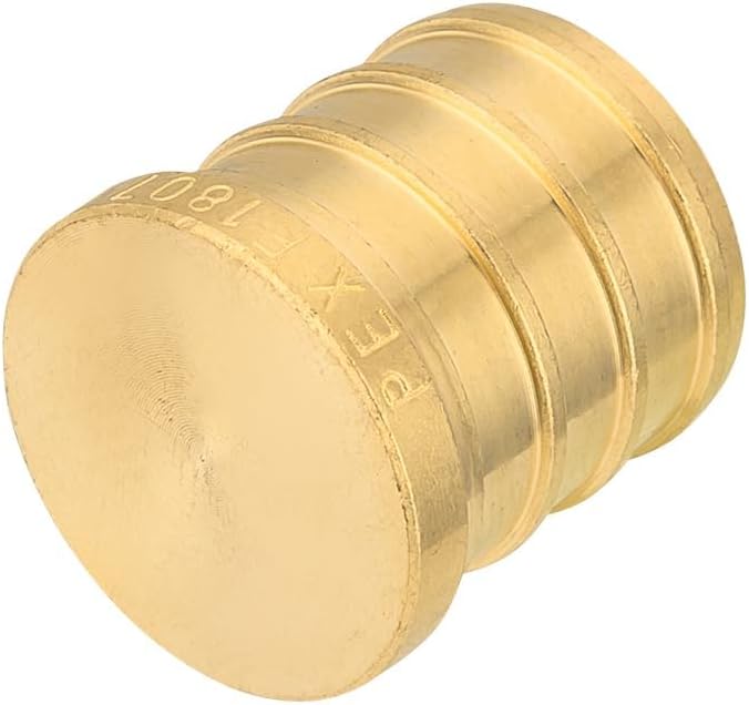 (Pack of 200) EFIELD Pex Plug 1-inch End Cap Brass Crimp Fittings, ASTM F1807