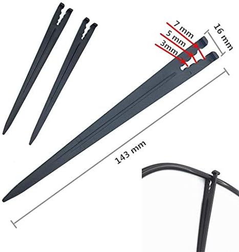 (100-Pack) 1/8-1/4" Inch Universal Drip Tubing Hold Stakes for Irrigation, Greenhouse, Garden, and Hydroponics Growing (1/8" & 1/4" 100-Pack)