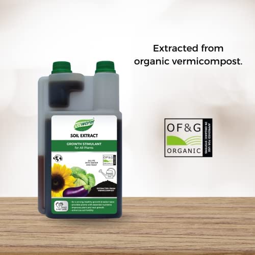 Ecoworm Soil Extract Concentrate - Organic Vermicompost Fertilizer for Fruits & Vegetables - 35 fl oz (Makes 53 gallons)