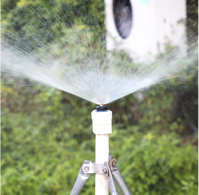 10pcs Atomizing Sprinkler Nozzle,1/2 inch Garden Misting Emitters Adjustable 360 Degree Agricultural Lawn Watering Universal Nozzle Irrigation Micro Spray Heads