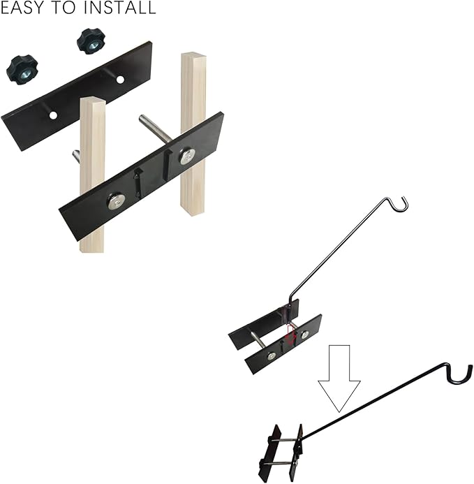 Heavy Duty Railing Deck Bird Feeder Hanger Hook Mount 13 Inch 4 Pack for Bird Feeders,Planters,Plants Flower Suet Baskets,Lanterns,Wind Chimes Holiday Decoration (4 Pack)