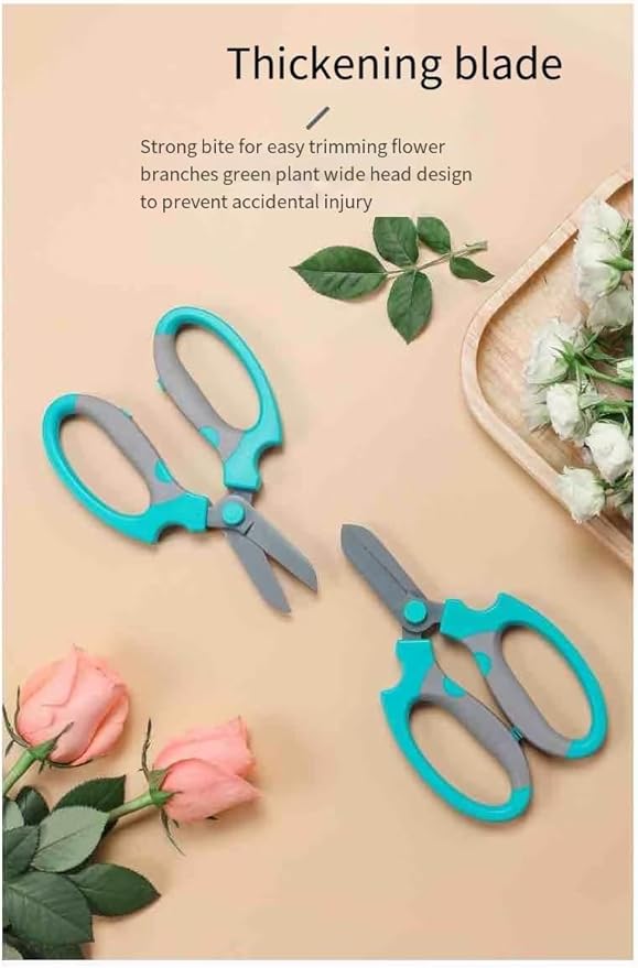 Pro Florist & Garden Shears - 3.38mm Heavy-Duty Rustproof Steel | Cuts Hydrangeas, Roses & Thick Stems | Ergo Wide-Grip Scissors for Fresh Flowers, Pruning, Ikebana