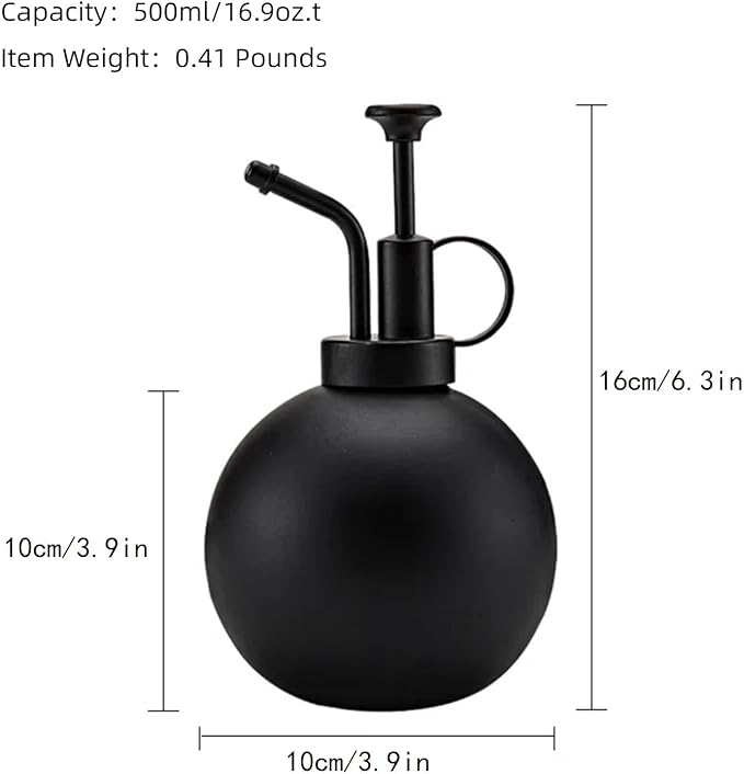 500ml Stainless Steel Plant Sprayer Suitable for Iindoor Potted Plants Watering and Spraying, Mmodern Gardening Tools With Top Pump for Small Plant Mister Spray Bottle