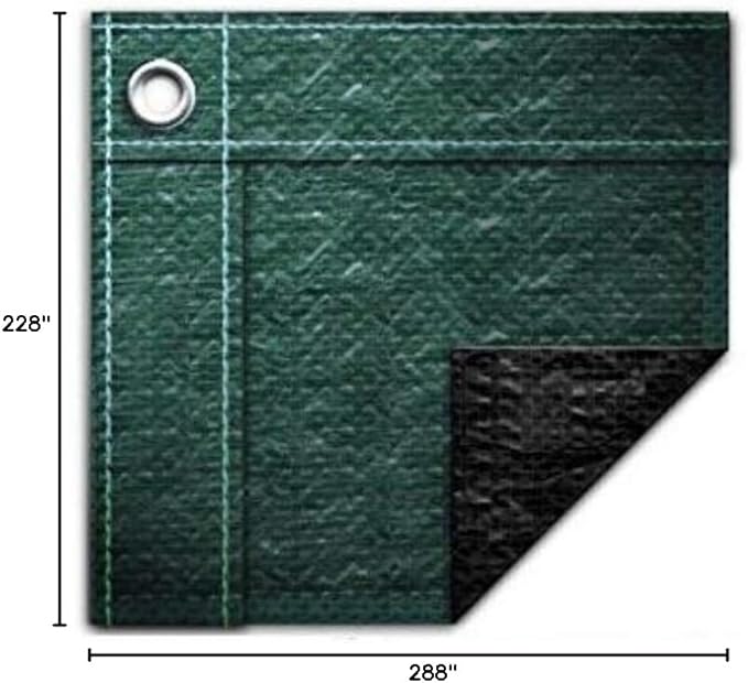 Buffalo Blizzard Ripstopper 15 ft x 24 ft Oval Winter Pool Cover | Green Heavy Duty Cover for Above Ground Swimming Pools | Easy to Install | Cold & UV Resistant | Shields from Seasonal Debris