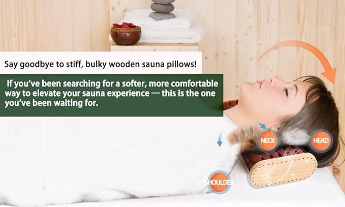 Sauna Headrest Pillow, Bamboo