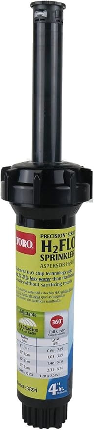 Toro 53894 Precision H2FLO 4-Inch Sprinkler Pop Up with Nozzle, Full (Pack of 2)