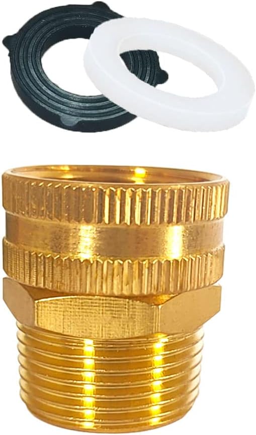 YOUHO Garden Hose Adapter 3/4 NPT Male x 3/4" GHT(F) Drip Irrigation Tubing to Faucet - Reusable Connector Fittings for Most Rain Bird, Orbit, Dig, Toro, Garden Extension Repair Fitting 1PCS