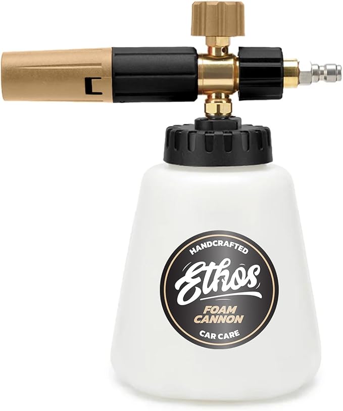 Ethos Foam Cannon Pro V2 for Pressure Washer – Adjustable Car Foam Sprayer with with 1/4” Quick Connector – Heavy Duty Foam Cannon for Gas and Electric Pressure Washers
