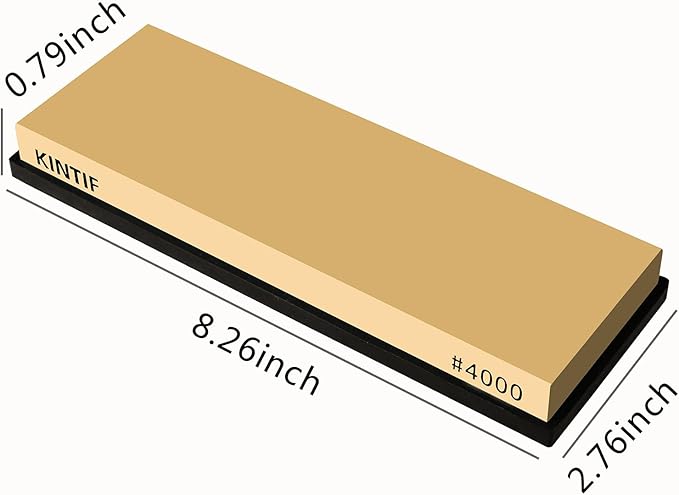 Knife Sharpening Stone Whetstone #4000 Fine Grit, Cuts fast, Strong grinding power, Splash and go, Not clog, Fine cuts Whetstone knife sharpener