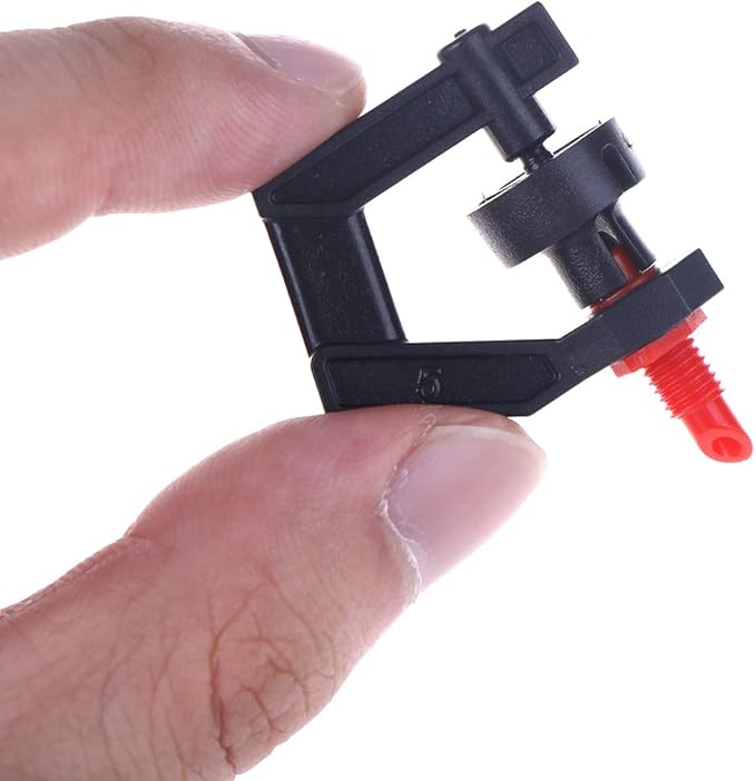 100Pcs G Type 360° Micro Rotary Tripod Nozzle Sprinklers Head Refractive Misting Irrigation Plant Rotating Refraction Sprinkler Atomizing Nozzle Lawn Watering Dripper System Garden Sprayer Atomizer