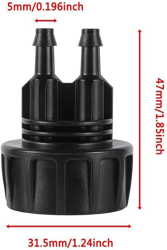 US Standard Faucet Adapter, 3/4'' to 1/4'' Hose Adapter Convert 3/4" Female GHT to 1/4" Irrigation Tubing,for Irrigation Fittings Misting Cooling Systems (2 -Way to 1/4" Pipe Connector)