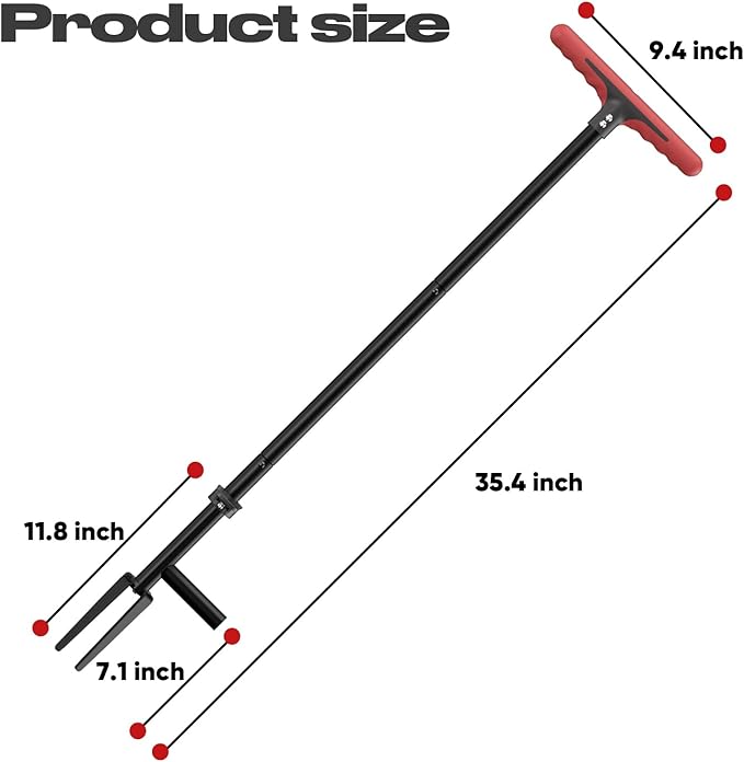 FLORA GUARD Weed Puller Tool with Long Handle - Stand-Up Weeding Tool for Lawn & Garden, Effortlessly Remove Roots Without Bending or Kneeing, Extra Long Gripper for Dandelion & Deep Roots