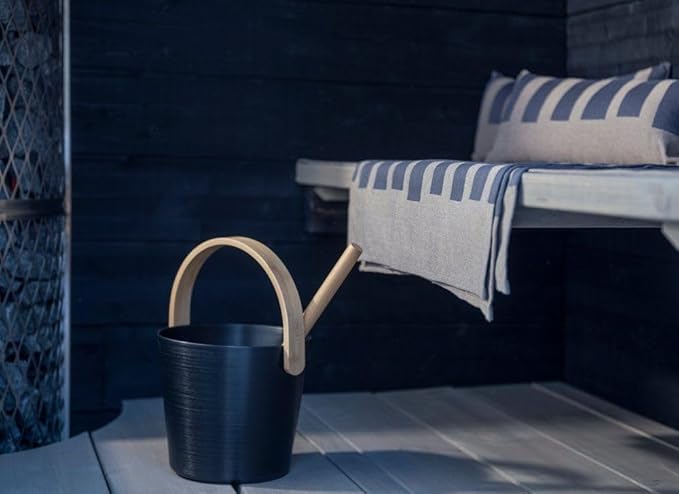 Northern Lights Group Rento Sauna Bucket Aluminum, Black - Finnish Sauna Accessories