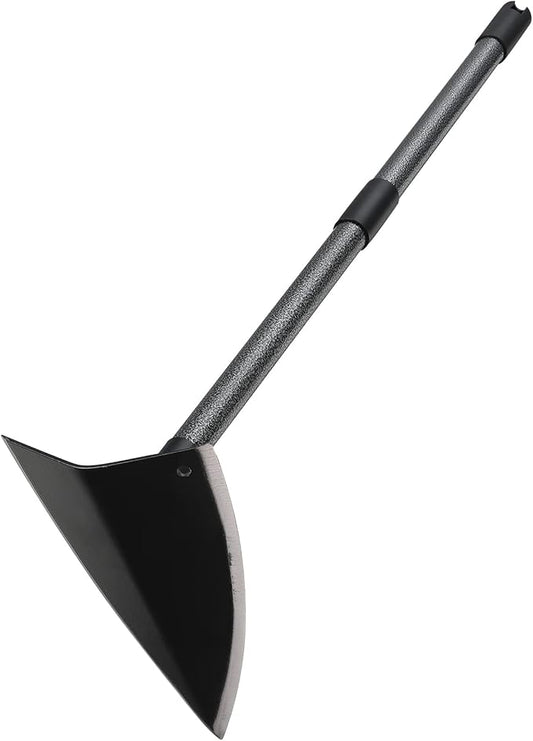 Hoe Garden Tool,Triangle Gardening Hoe with Sharp Blade for Digging,Weeding,Cutting and Loosing Soil,72 Inch Adjustable Length Metal Handle