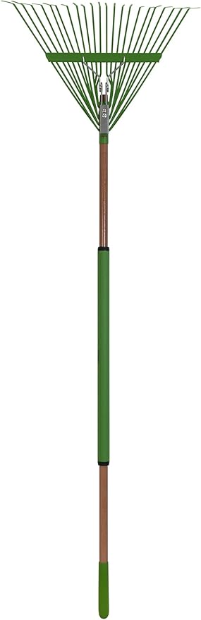 AMES 20201033 Steel Tine Leaf Rake with Hardwood/Steel Handle, 22 Tines