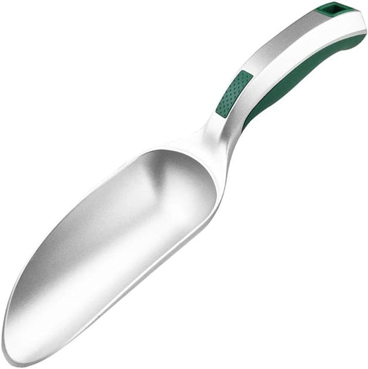 Large Potting Soil Scoop, Kbenison Garden Trowel, Bent-Proof Gardening Hand Shovel, Fertilizer Feed Scooper, One-Piece Aluminum, Ergonomic Handle