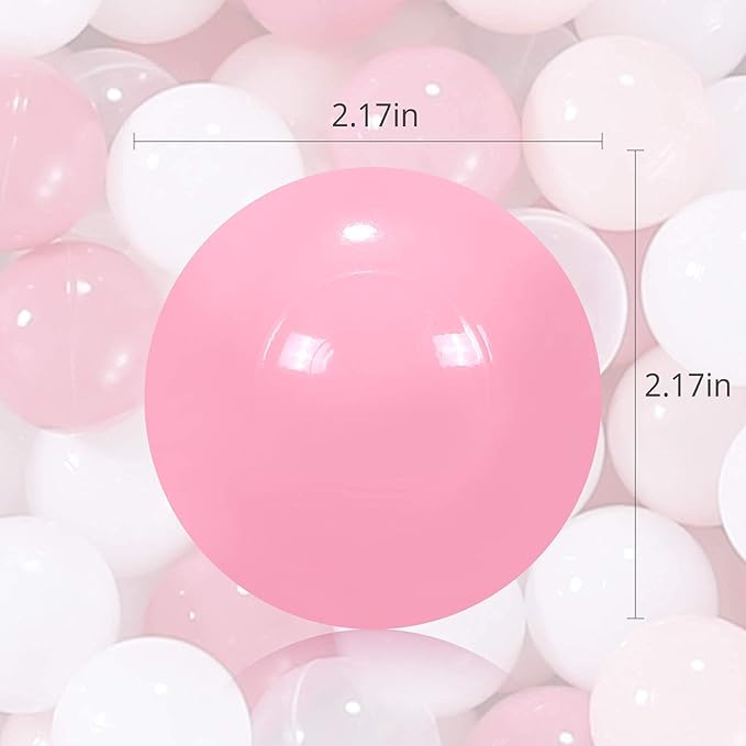 TRENDPLAY Plastic Balls for Ball Pits 2.2 Inch, Pack of 50 100 200 500 Hollow Balls, Perfect for Toddler Baby Pools,Party,Festival Decoration