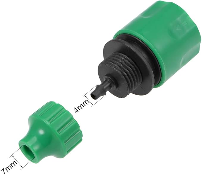 uxcell Quick Connector Hose Pipe Adapter Fitting 4mm Inner Diameter Hose Tubing for Garden Irrigation System 2pcs