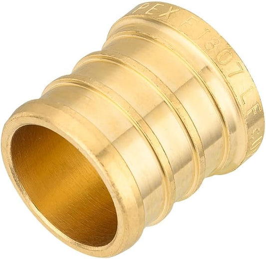 (Pack of 100) EFIELD Pex Plug 1-inch End Cap Brass Crimp Fittings, ASTM F1807