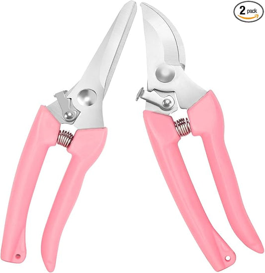 Premium garden shears, meperez pruning scissors gardening tools, pruners for flower, bushes, rose and fruit tree, use for florist, yard and orchard the plant clippers, sharp steel anvil snips