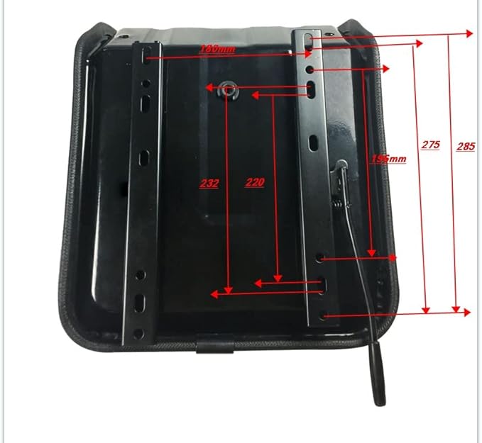 Universal Lawn Mower Seat, Tractor Seat with Back Rest Universal PU Leather Tractor Seat with A Drain Hole Water-Resistant & Adjustable Rails For Loader, Tractor, Loader Excavator