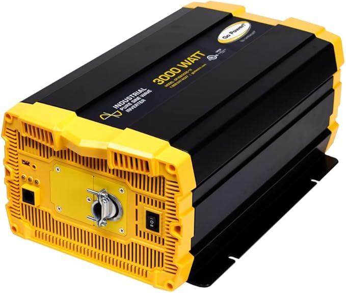 Go Power! GP-ISW3000-12 Industrial Pure Sine Wave Inverter, Black,Yellow