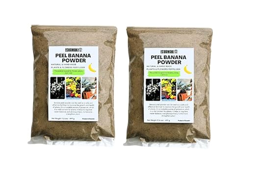 2 Pack Natural Banana Peel Powder Fertilizer, Nutrient-Rich Potassium Fertilizer, Slow Release Fertilizer for Thriving Gardens and Indoor Plant Fertilizer, 100% Pure and Concentrated