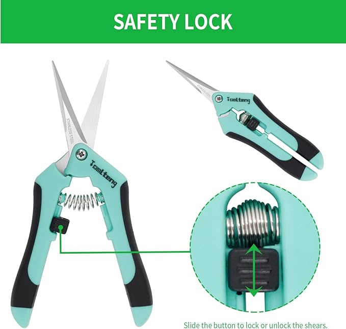 1 Pack Pruning Shears, Garden Trimming Scissors, Gardening Hand Pruning Snips, Titanium Coated Precision Bonsai Pruning Shears, Convenient and Efficient Flower Cutters (Blue)