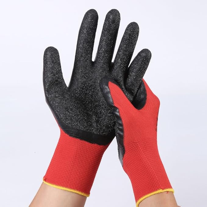 gardening gloves 12 Pairs for work cleaning welding or mechanix material cotton rubber or latex for women or men