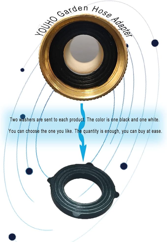 YOUHO Garden Hose Adapter 3/4 NTP Female x 3/4" GHT(F) Drip Irrigation Tubing to Faucet - Reusable Connector Fittings for Most Rain Bird, Orbit, Dig, Toro, Garden Extension Repair Fitting