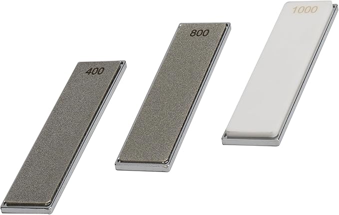 Replacement Whetstone Plates Set – Includes 3 Plates: #400, #800, and #1000 Grit for Precision Sharpening & Honing - Compatible Only with Parkway Home Adjustable Rolling Knife Sharpener