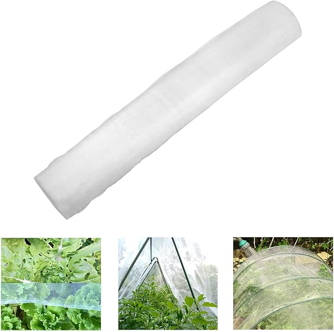 4Ft x 100Ft Mosquito Bug Insect Bird Fine Mesh Net Barrier Hunting Blind Garden Screen Netting for Protect Your Plant Fruits Flower