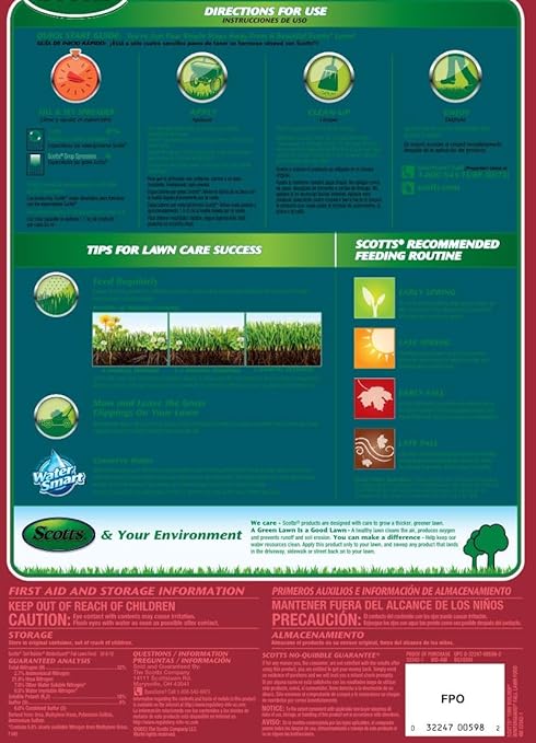 Scotts Turf Builder WinterGuard Fall Lawn Fertilizer for All Grass Types, 12,000 sq. ft., 32.3 lbs.