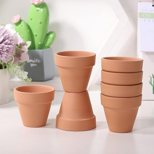 OLEEP Clay Pot - 21 Pack Large Terra Cotta Plant Pot with Drainage Hole, Clay Planters Pot, Terracotta Pot for Indoor Outdoor Plant (3.5 inch)