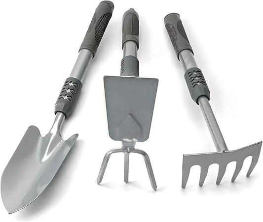 3 Piece Weed Puller Tool, Manual Hand Weeder Paver,All Metal Garden Weeding Tool set,A Set of Tools to Meet Daily Garden tasks Such as Weeding Digging Cultivating and loosening Soil