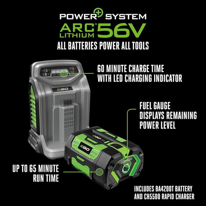 EGO POWER+ Electric Lawn Mower, Cordless Push with Select Cut, Includes 56V 7.5Ah Battery and Rapid Charger - LM2135