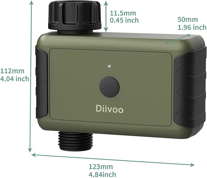 WiFi Water Timer for Garden Hose, Diivoo Smart Sprinkler Irrigation Timer with Hub, Up to 20 Separate Watering Schedules, Compatible with Alexa and Google Home