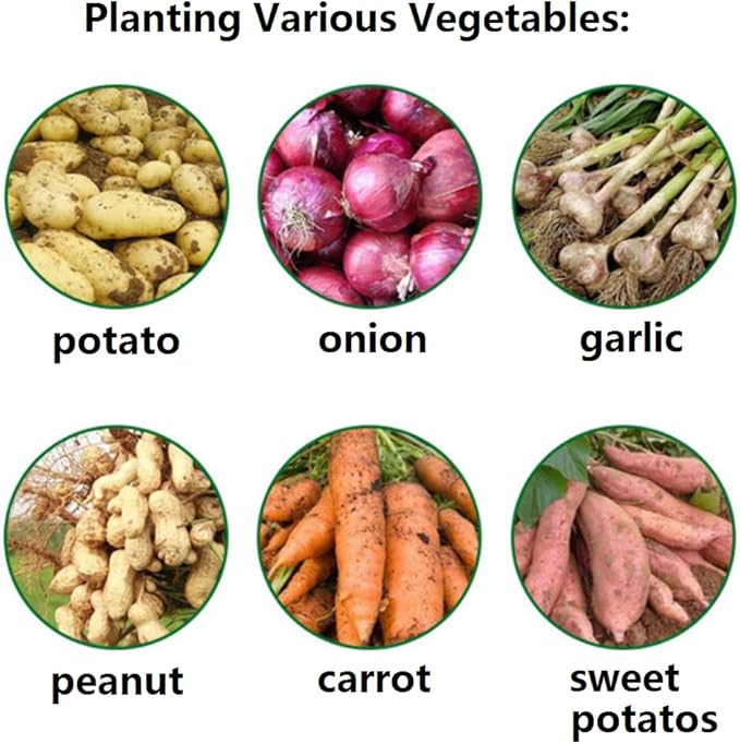 Potato Grow Bags,(5 Pack 10 Gallon) Garden Vegetables Growing Planter with Handles and Access Flap for Planting Potato Carrot Onion Taro Radish Peanut,