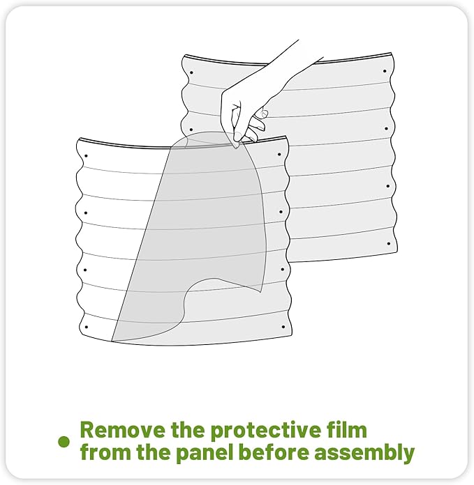 SnugNiture 3 Pcs 2x2x1ft Round Galvanized Raised Garden Bed Kit Outdoor, Metal Planter Box for Planting Plants Vegetables, White